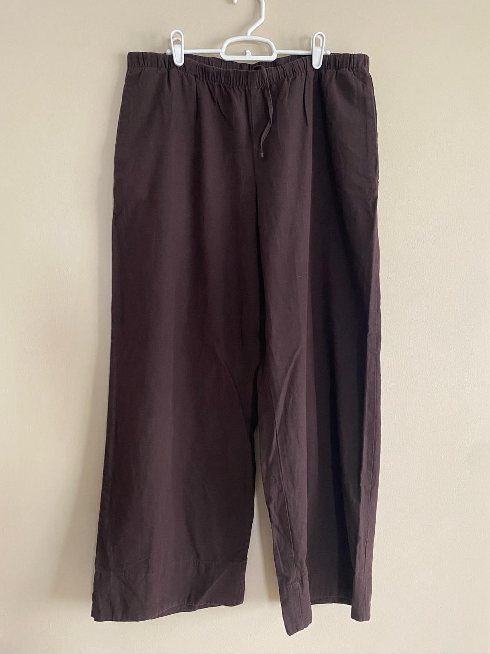 GAP Wide Leg Pants in Dark Brown